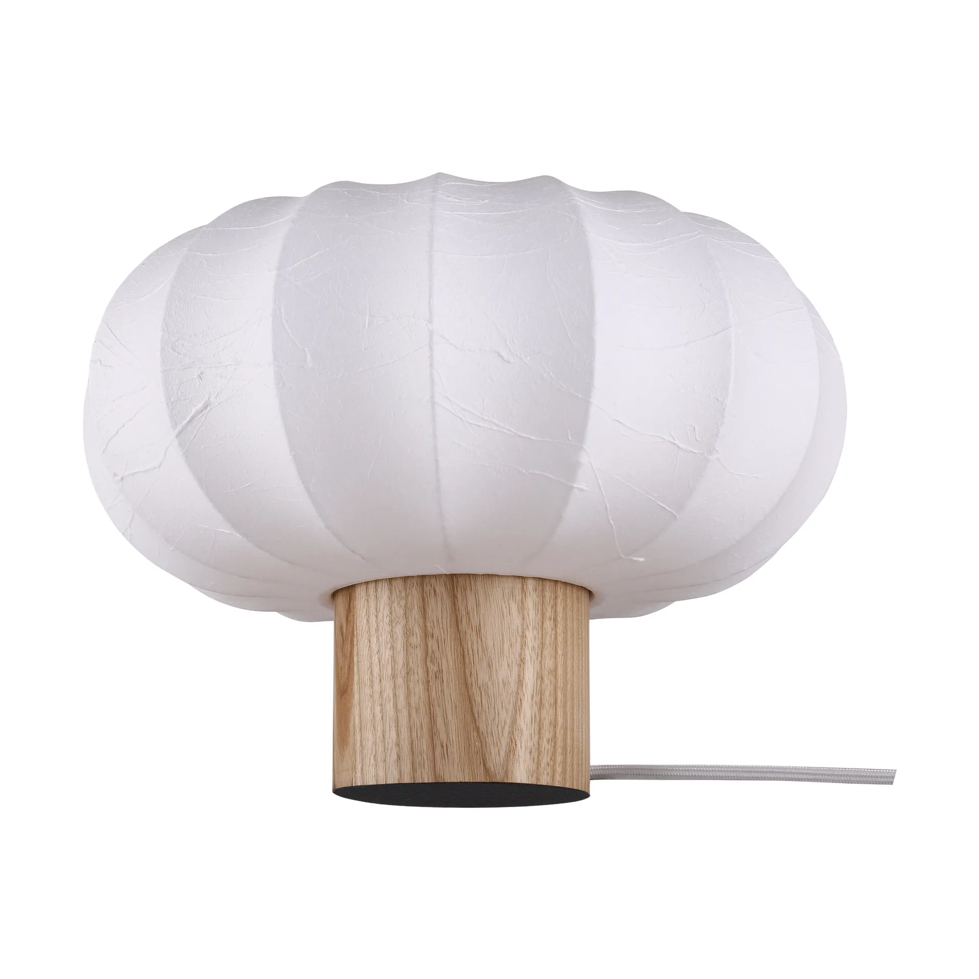 Lámpara de mesa Lunari, White-Natural ash, Ø32x24cm Watt & Veke