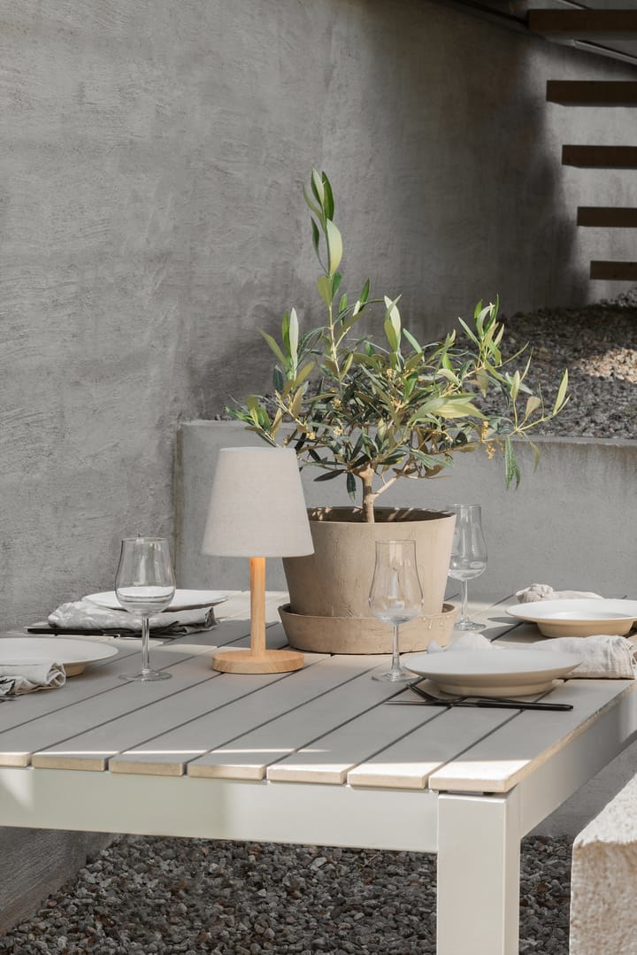 Lámpara de mesa portátil Tess Ø15 cm, Natural Watt & Veke