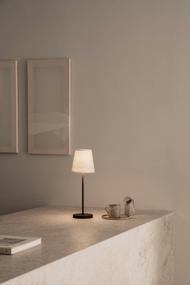 Lámpara de mesa portátil Tyra Ø14 cm, Coffee Watt & Veke