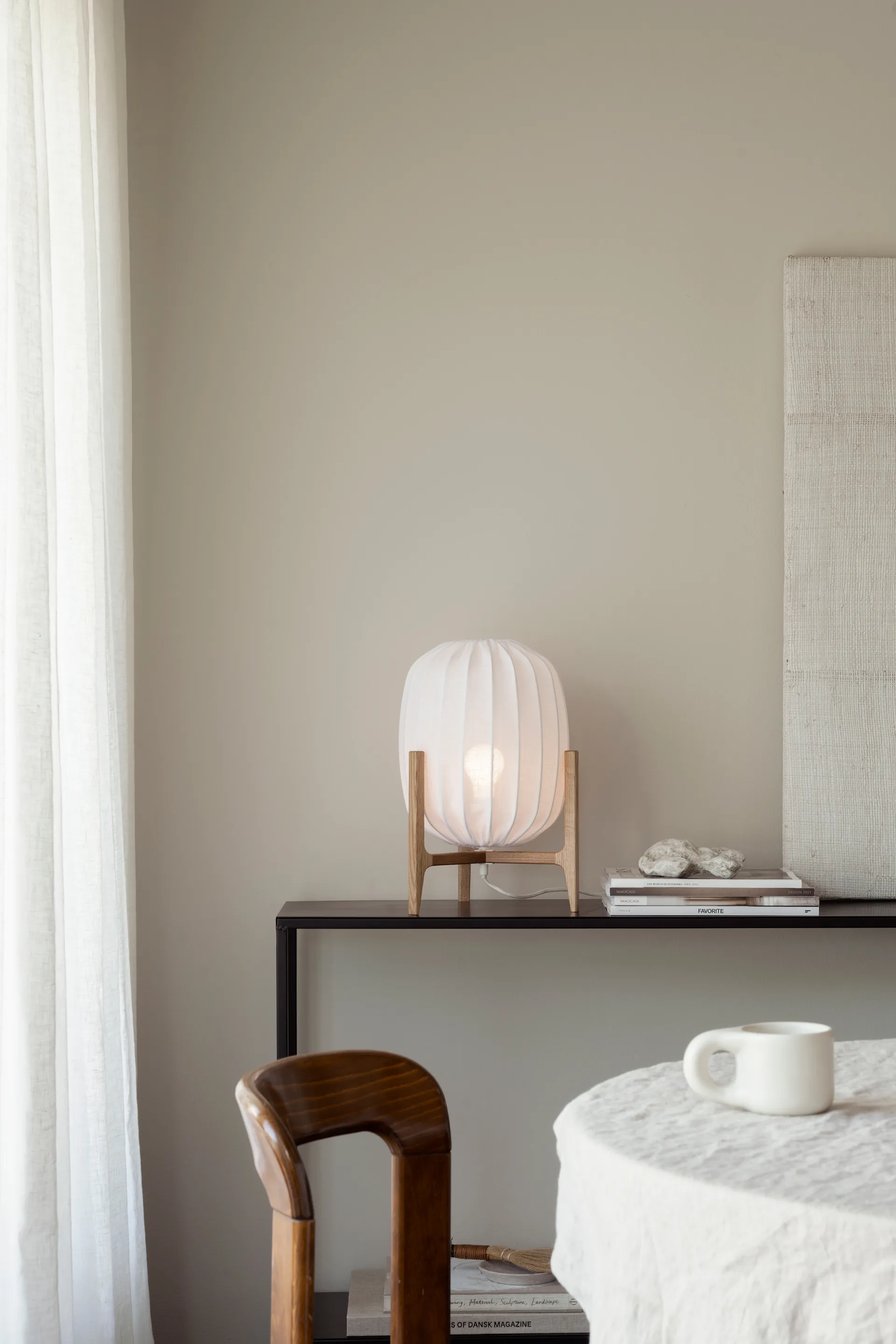 Lámpara de mesa Prisma, Oak-white Watt & Veke