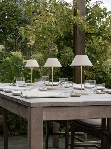 Lámpara de mesa Teya portátil - Offwhite, Ø15 x 26 cm - Watt & Veke