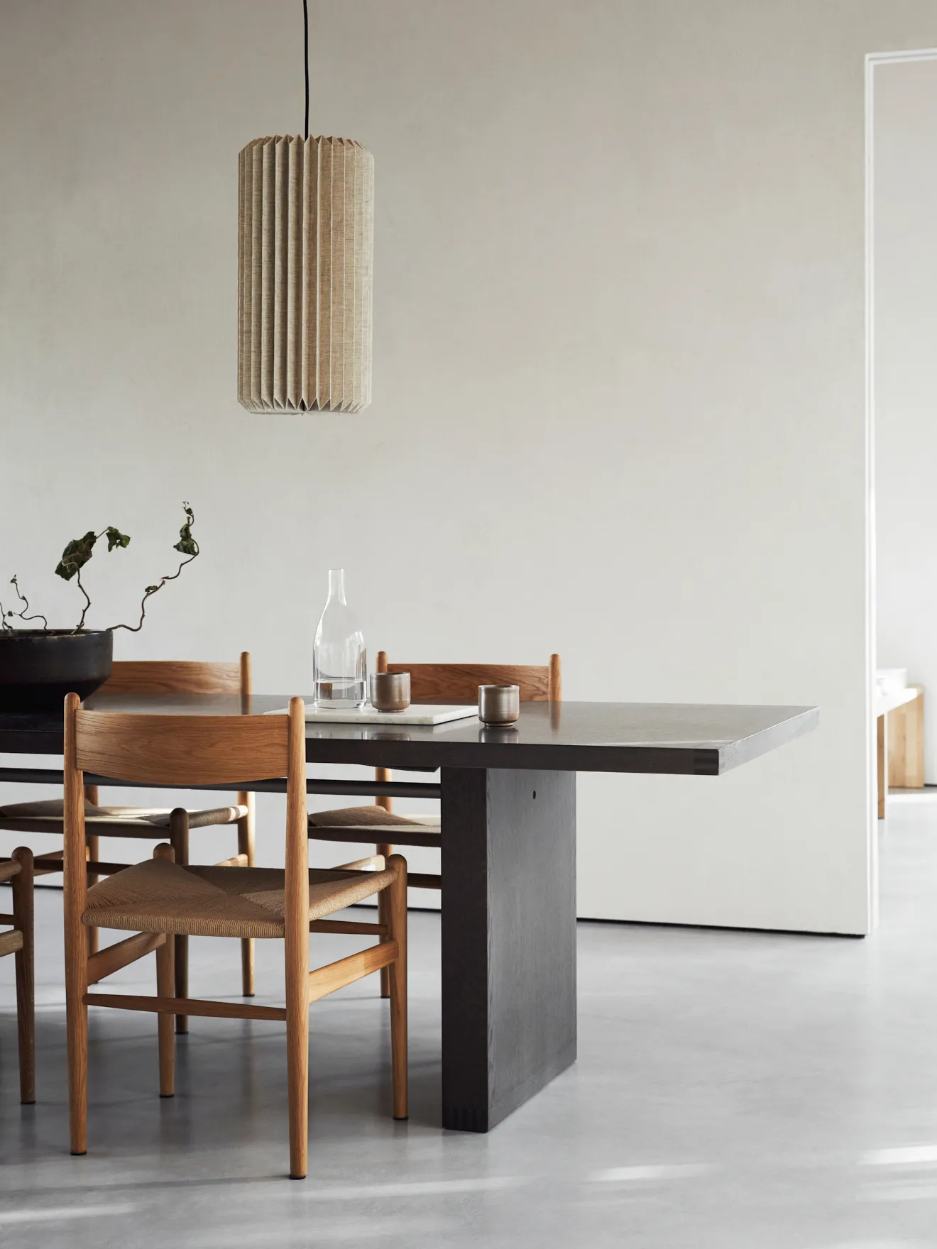 Lámpara de techo Alba, L Ø26 cm, natural Watt & Veke