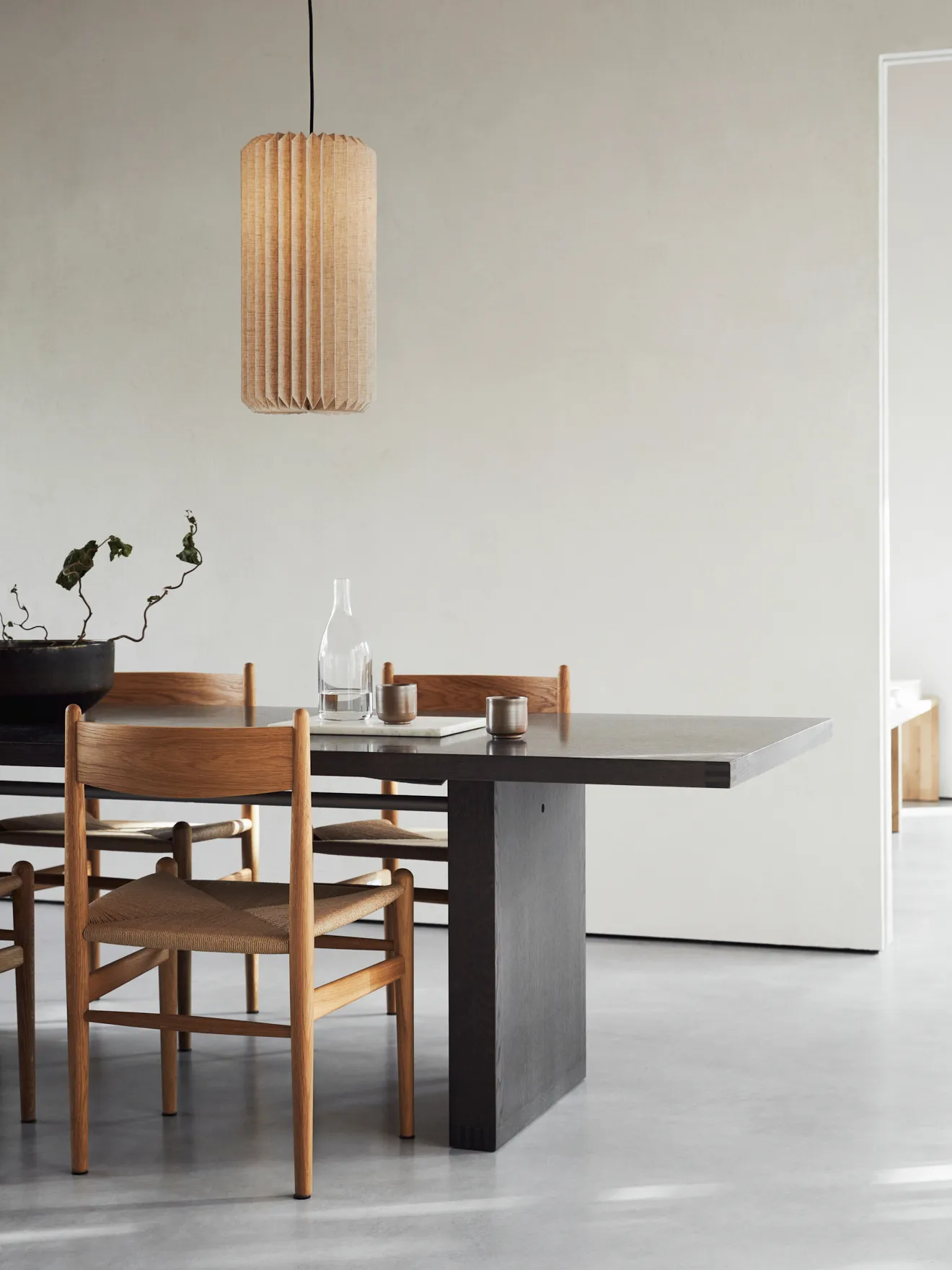 Lámpara de techo Alba, L Ø26 cm, natural Watt & Veke