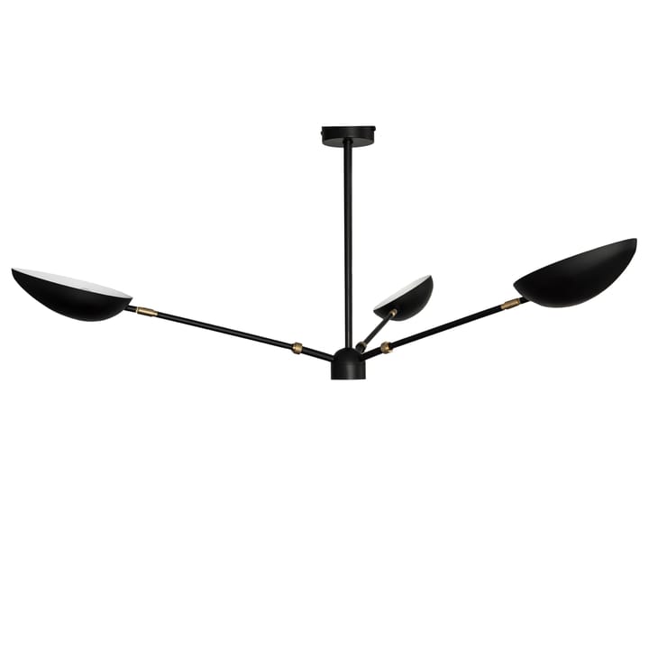 Lámpara de techo colgante Spoon - negro mate, latón - Watt & Veke