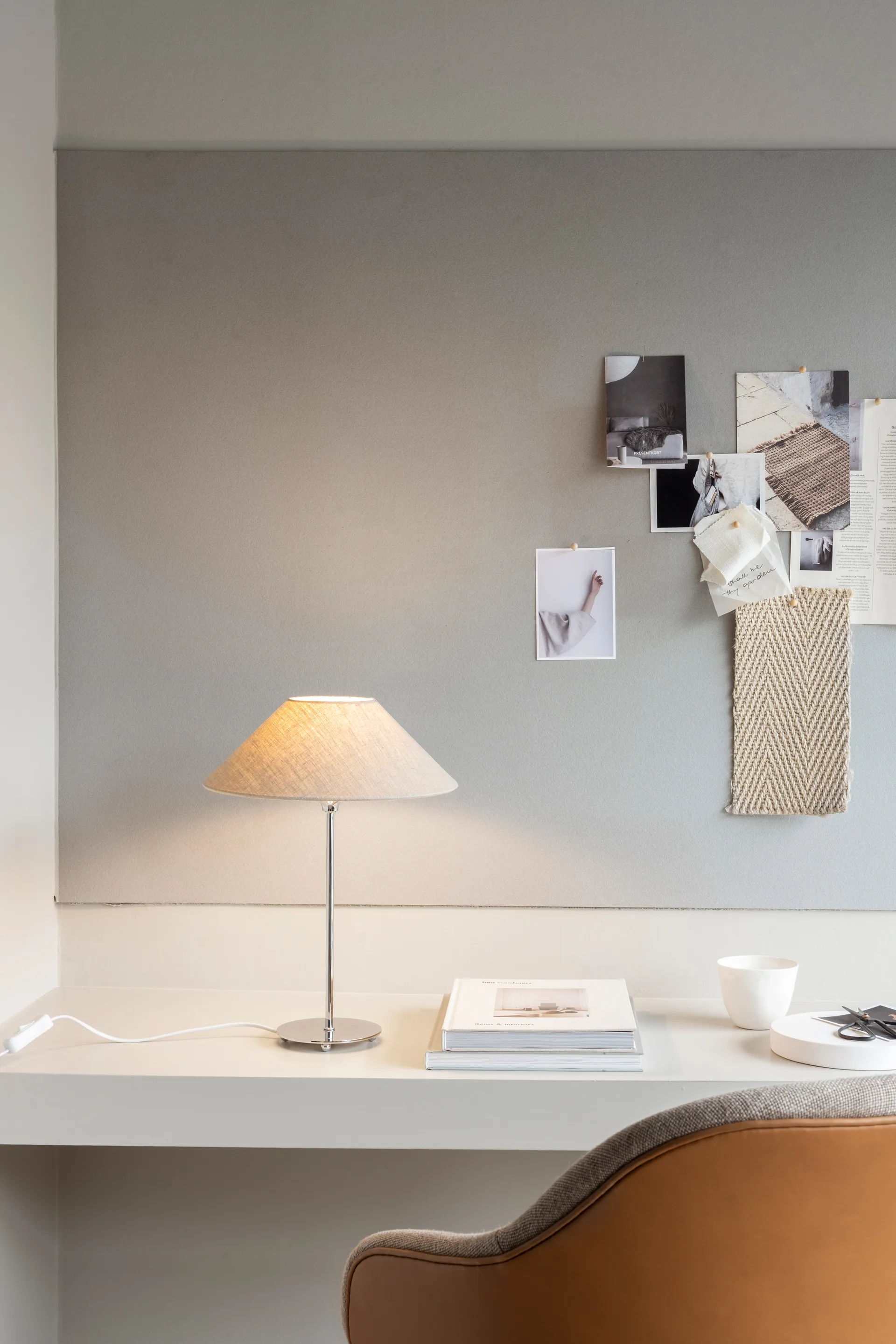 Pantalla de lámpara Basic flat Ø30 cm, Natural Watt & Veke