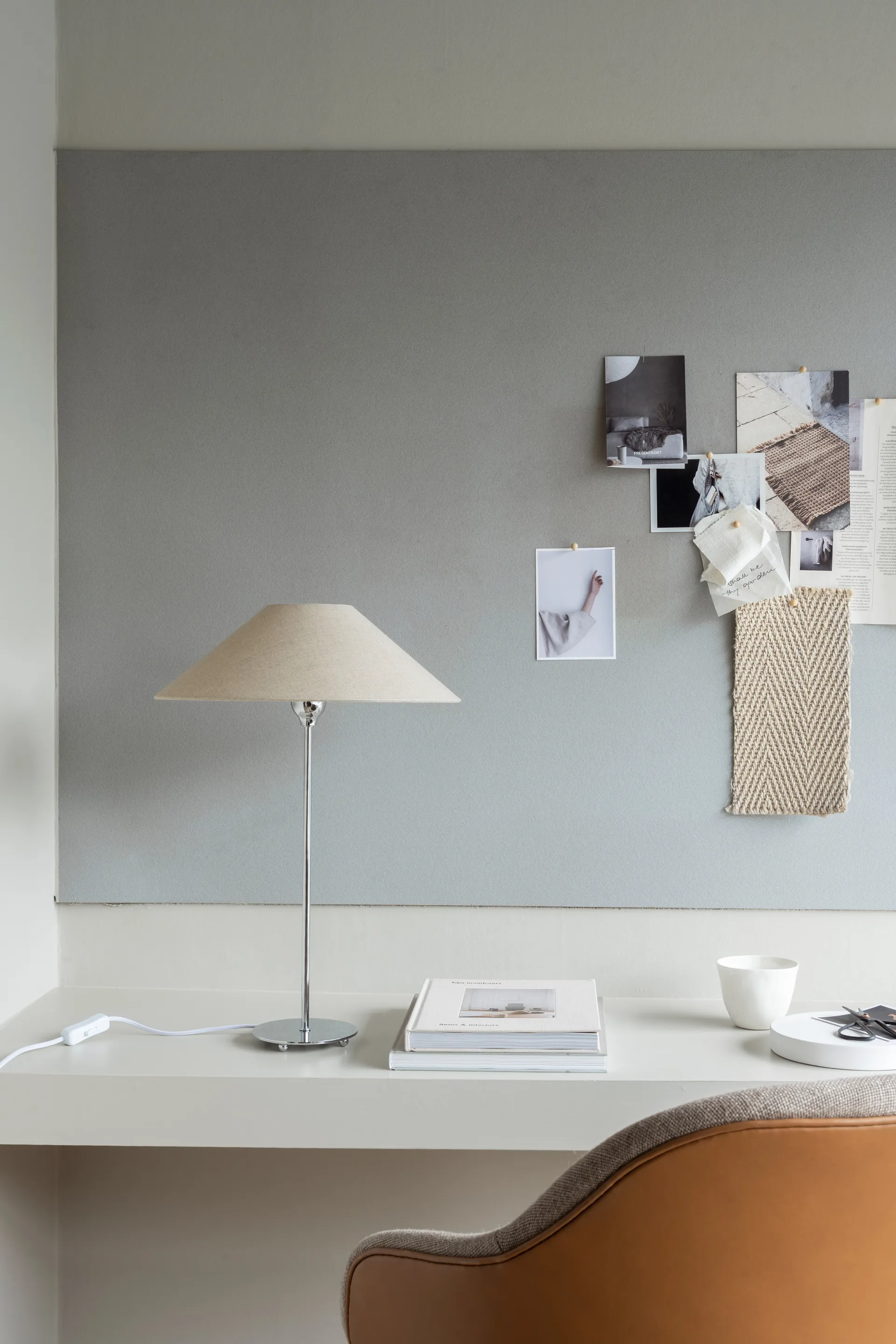 Pantalla de lámpara Basic flat Ø36 cm, Natural Watt & Veke