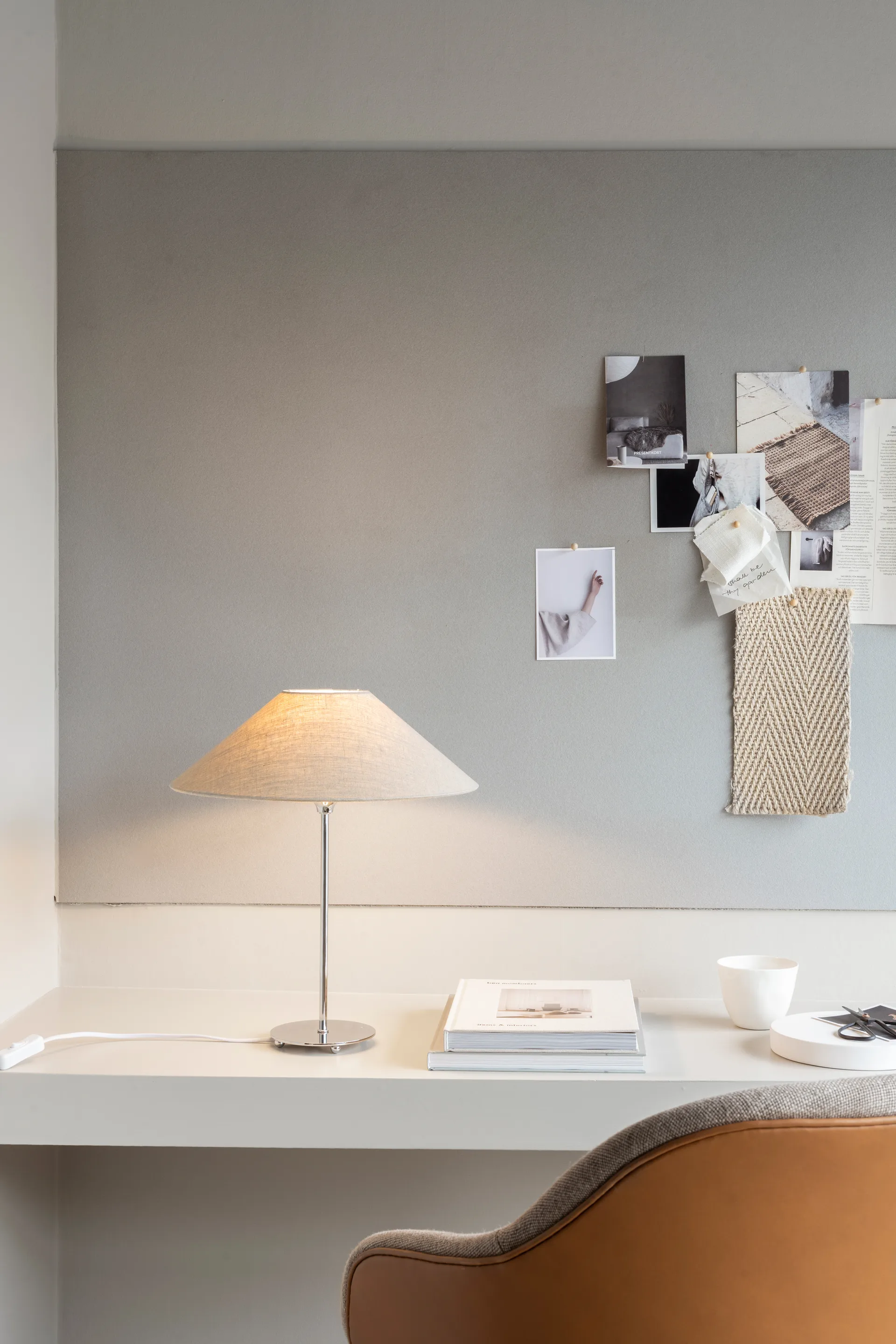 Pantalla de lámpara Basic flat Ø36 cm, Natural Watt & Veke