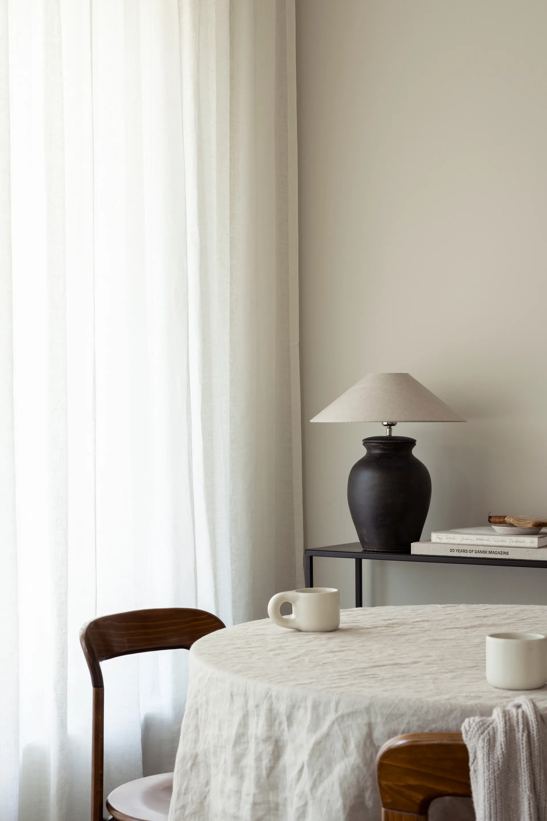 Pantalla de lámpara Basic flat Ø42 cm, Natural Watt & Veke