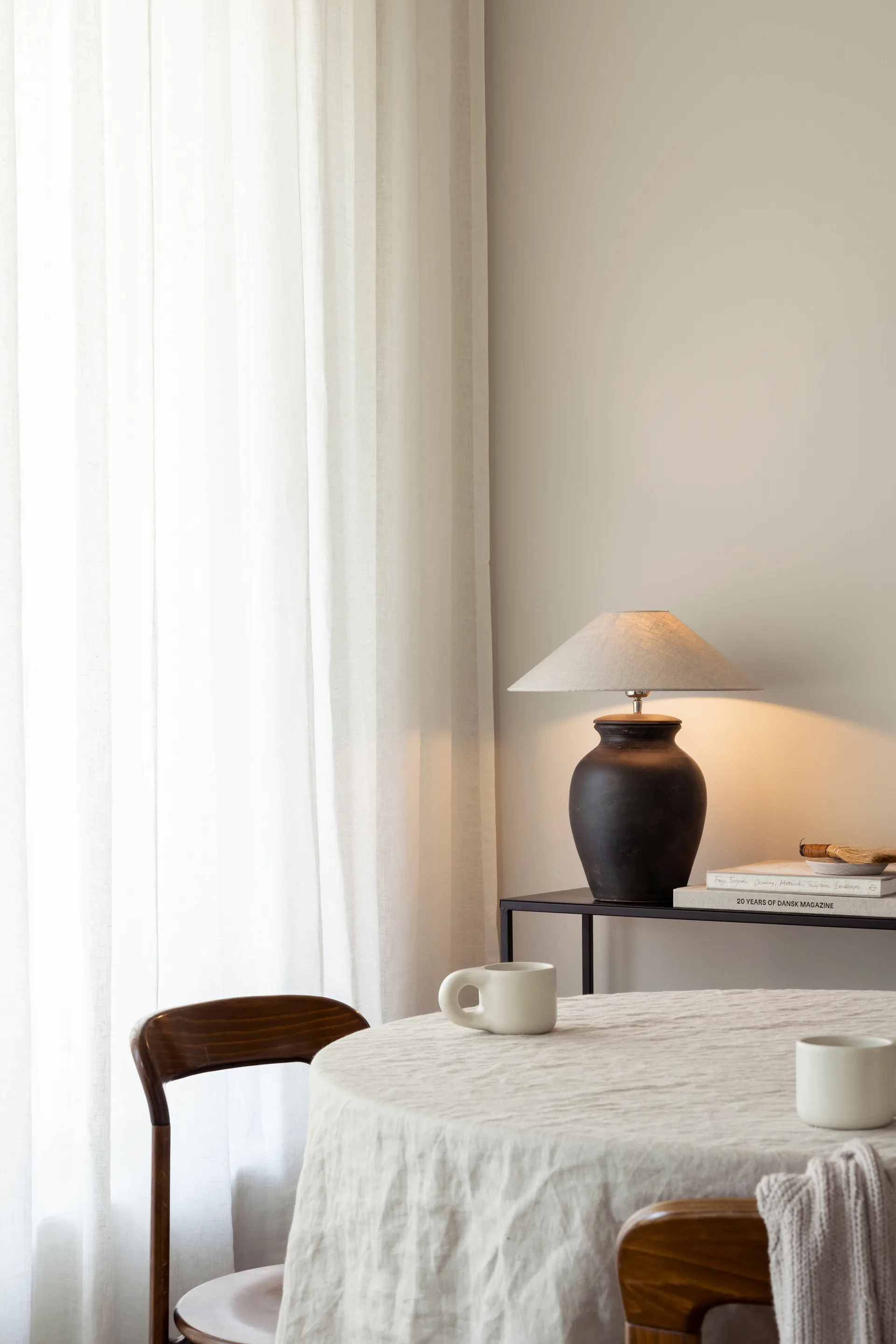 Pantalla de lámpara Basic flat Ø42 cm, Natural Watt & Veke