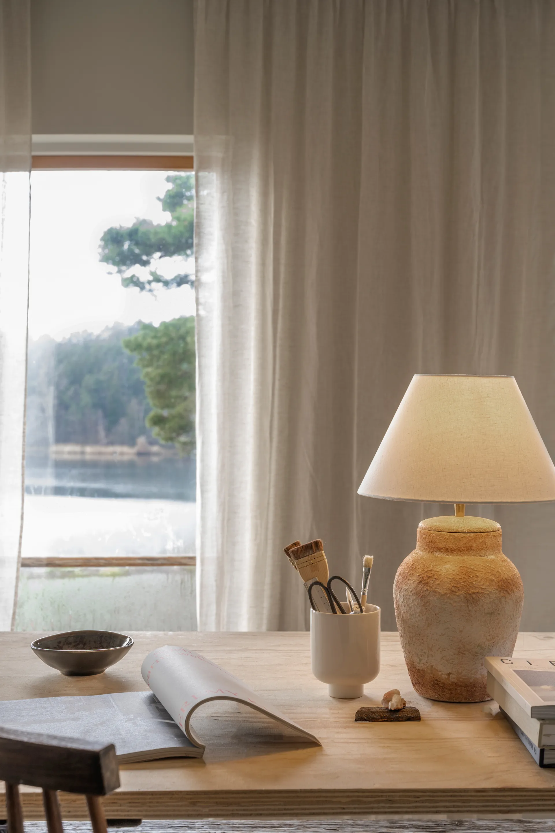 Pantalla de lámpara Basic wide Ø25 cm, White Watt & Veke