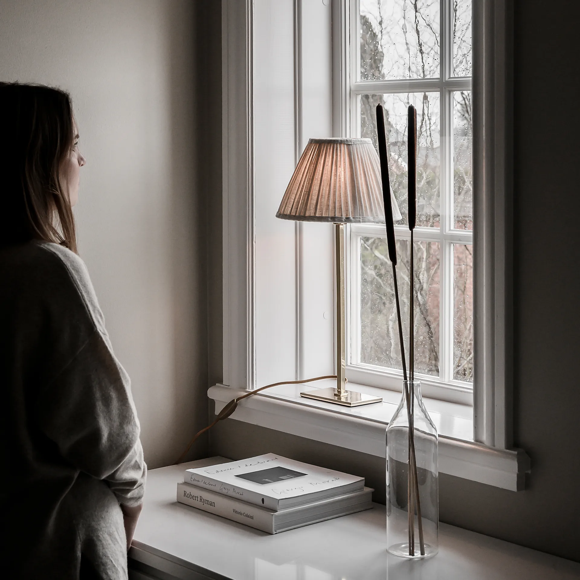 Pantalla de lámpara Ella Ø26 cm, natural Watt & Veke