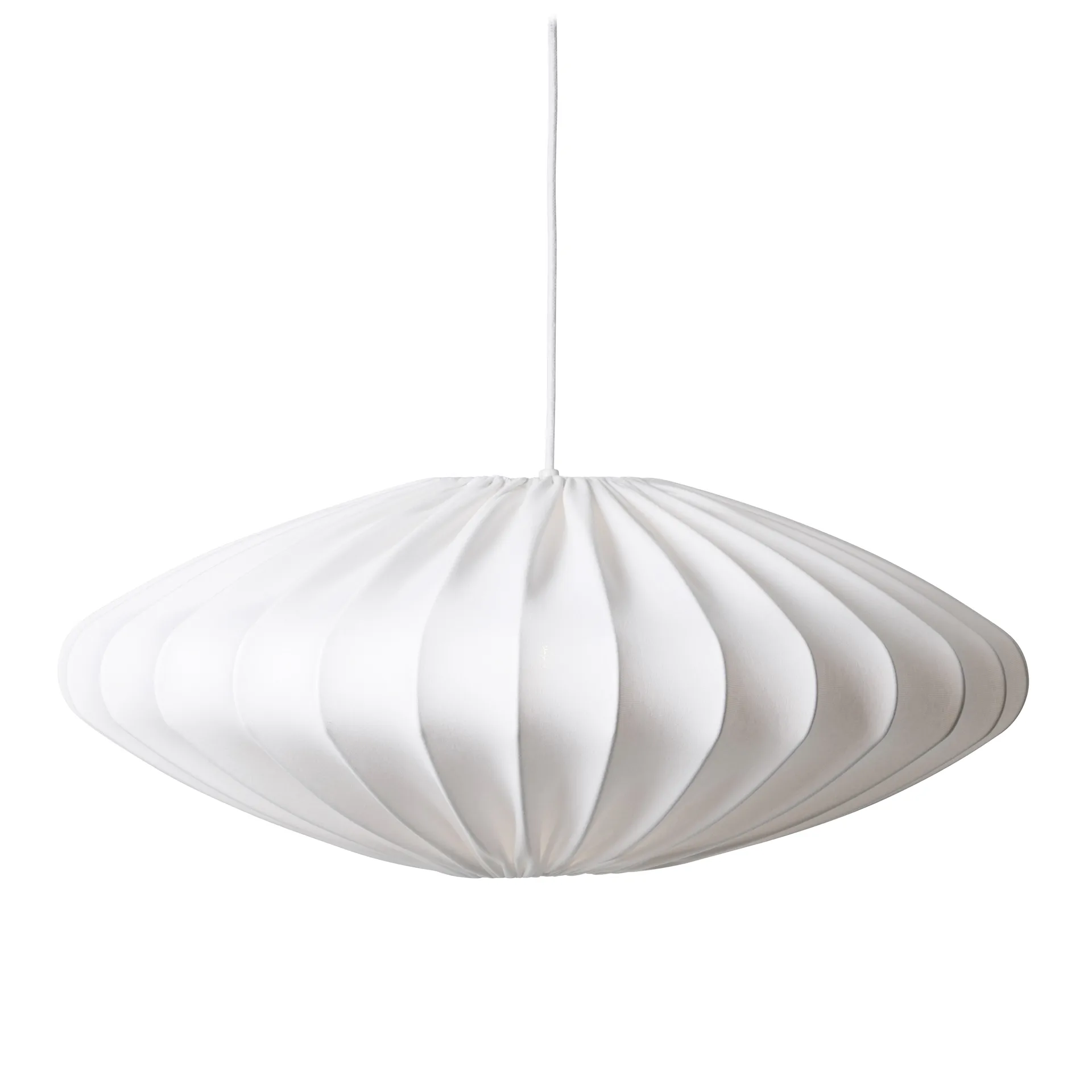 Pantalla de lámpara Ellipse 65 cm algodón, blanco Watt & Veke