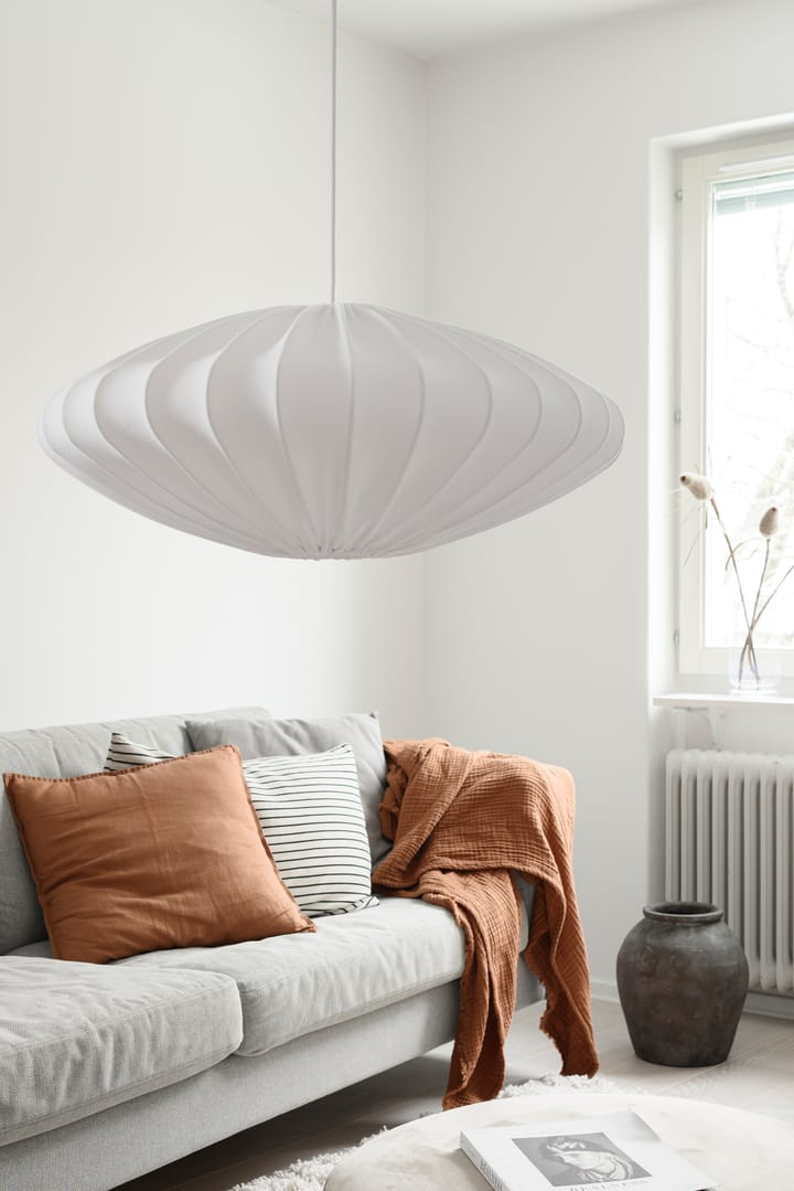 Pantalla de lámpara Ellipse 65 cm algodón, blanco Watt & Veke