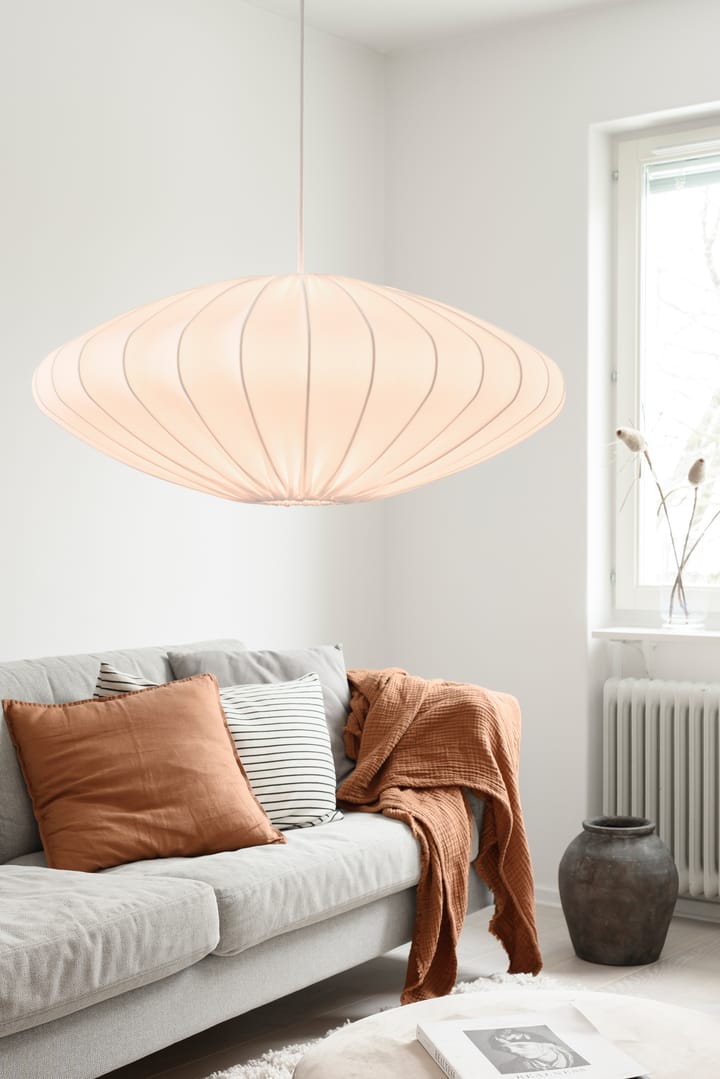 Pantalla de lámpara Ellipse 65 cm algodón, blanco Watt & Veke