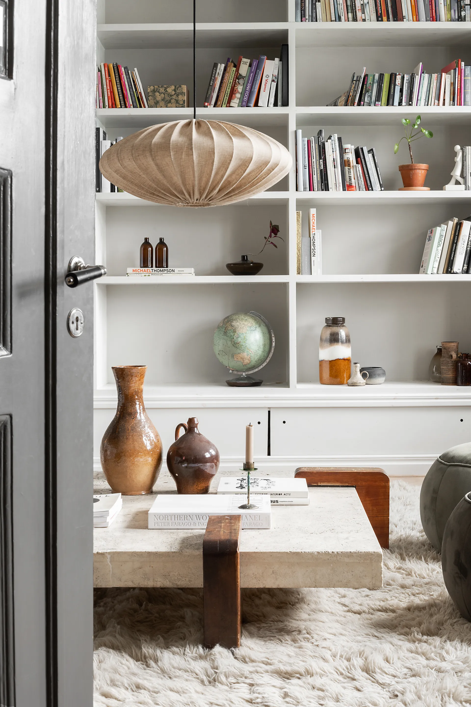 Pantalla de lámpara Ellipse P65 cm lino, Sand Watt & Veke