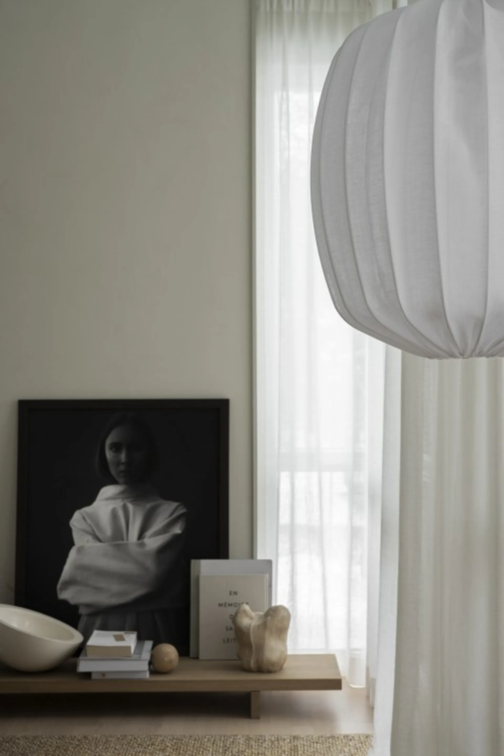 Pantalla de lámpara Prisma Ø45 cm lino, White Watt & Veke