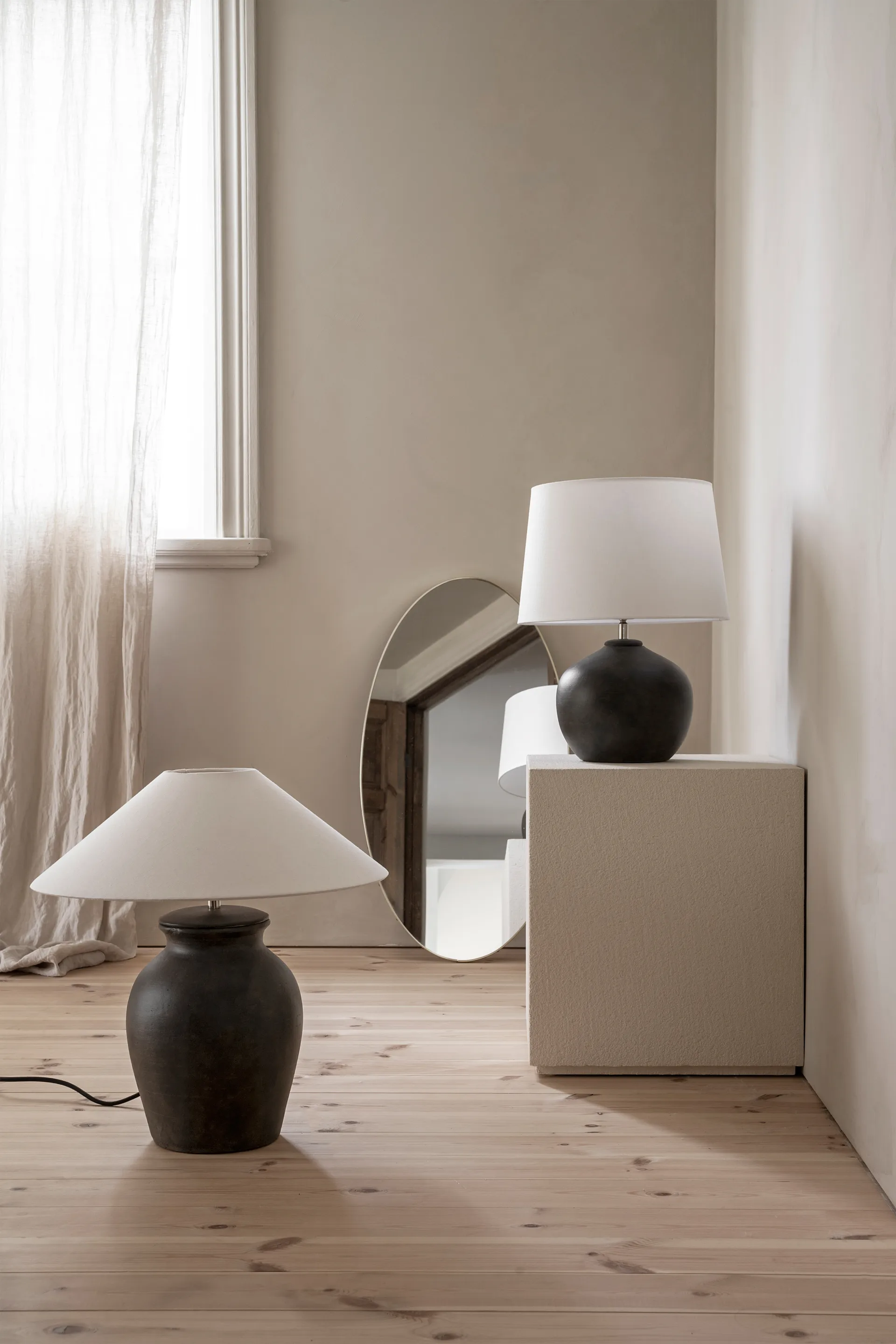 Pie de lámpara Berit 38 cm, Black Watt & Veke