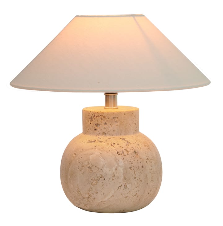Pie de lámpara de mesa Pella, Travertine Watt & Veke