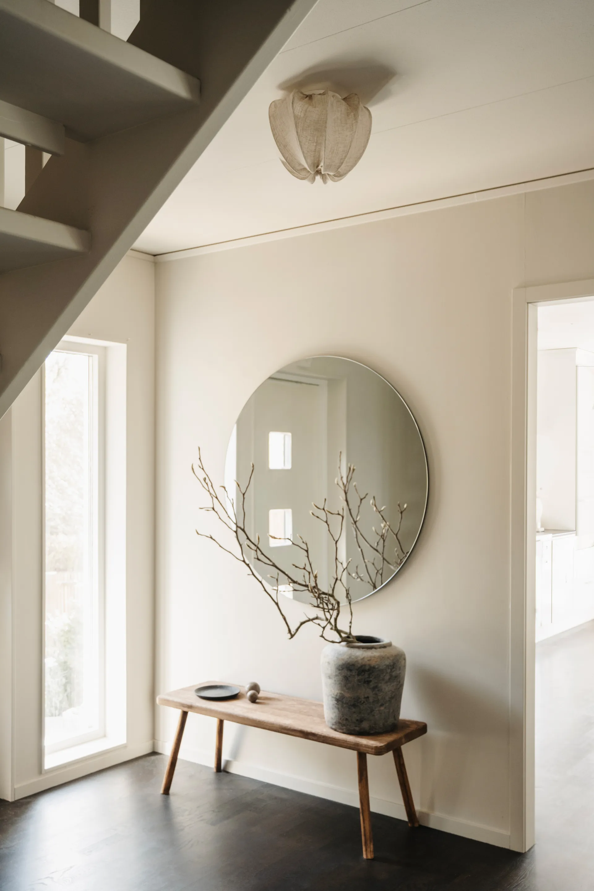 Plafón mini Anna Ø30 cm, Natural linen Watt & Veke