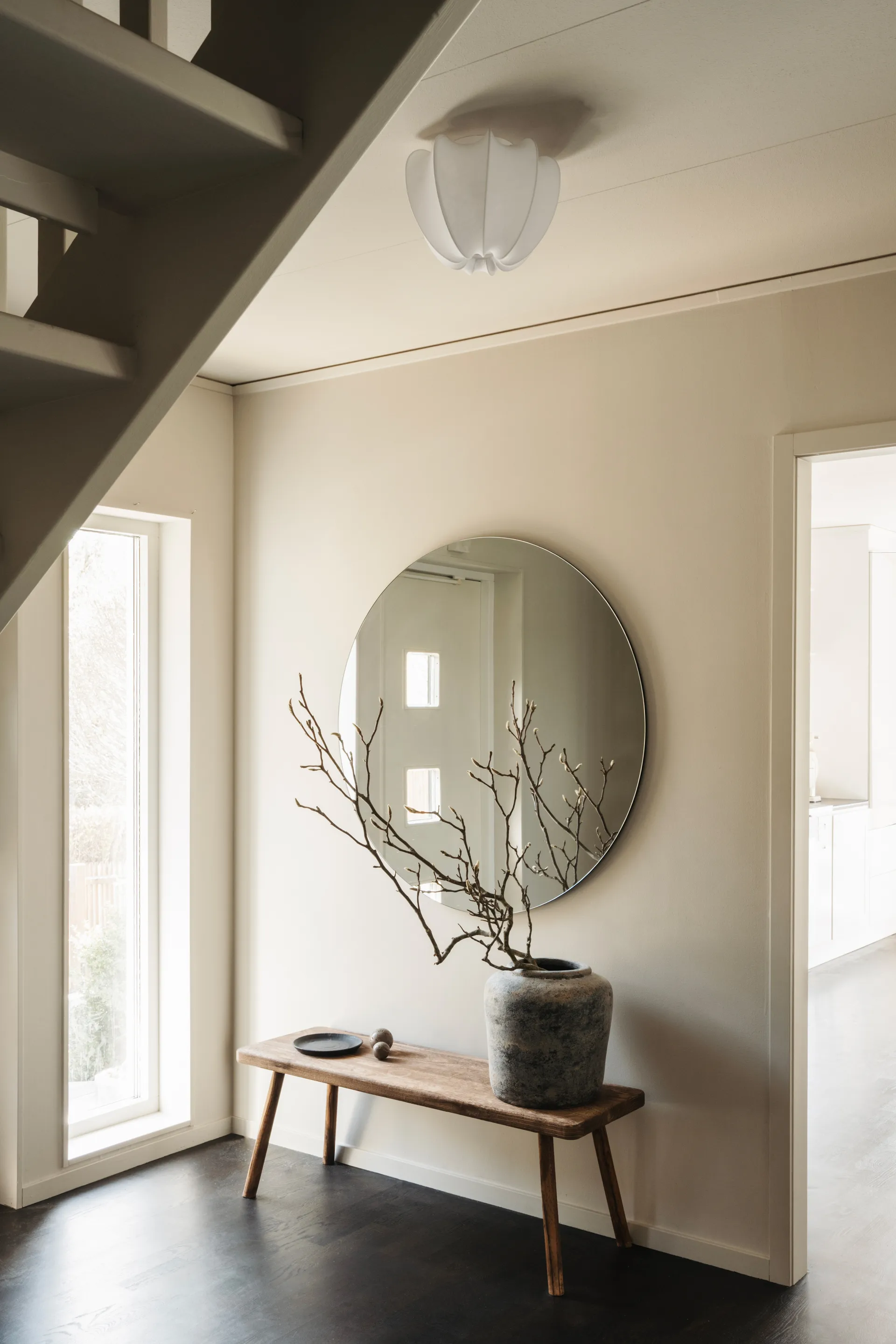 Plafón mini Anna Ø30 cm, White cotton Watt & Veke