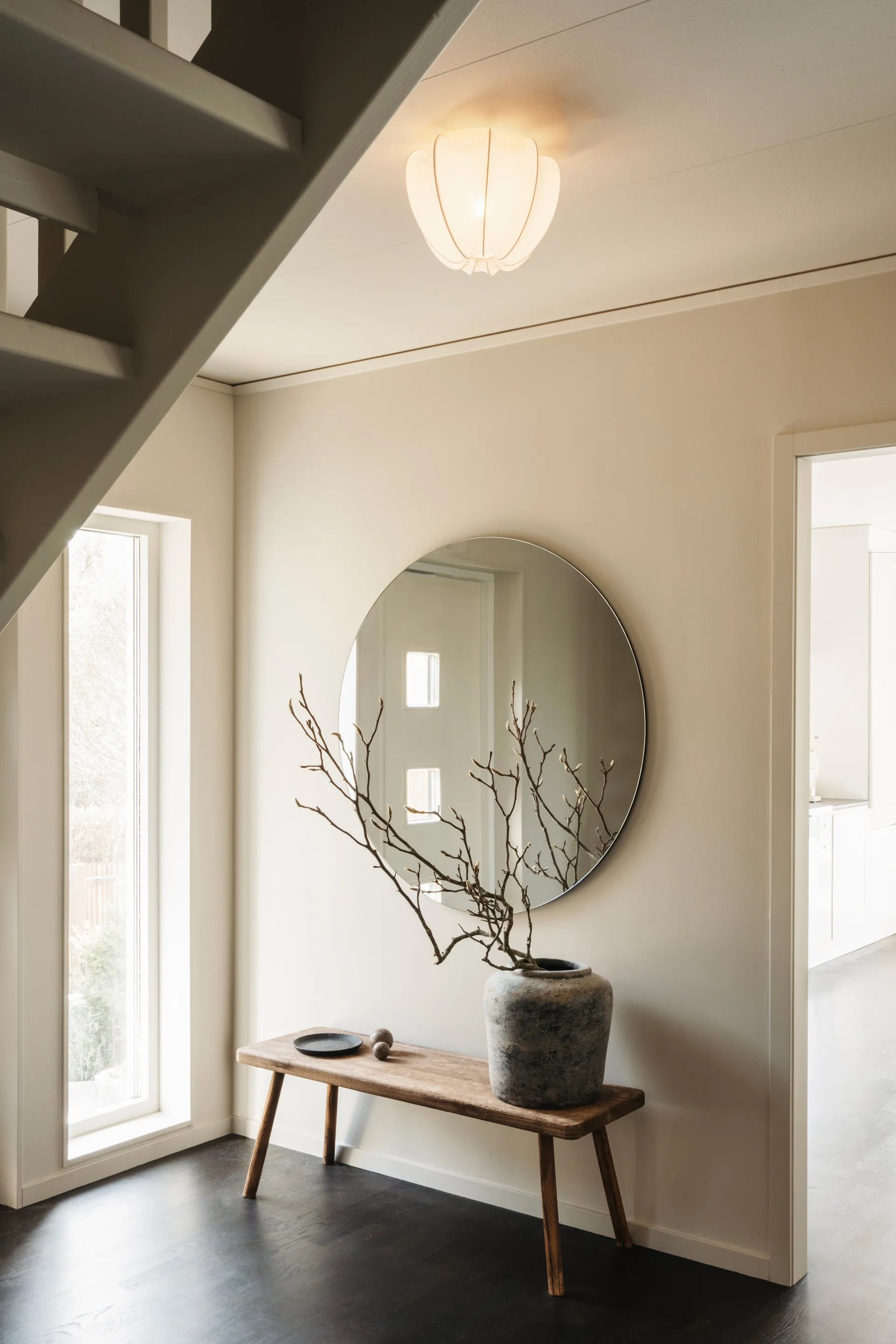 Plafón mini Anna Ø30 cm, White cotton Watt & Veke