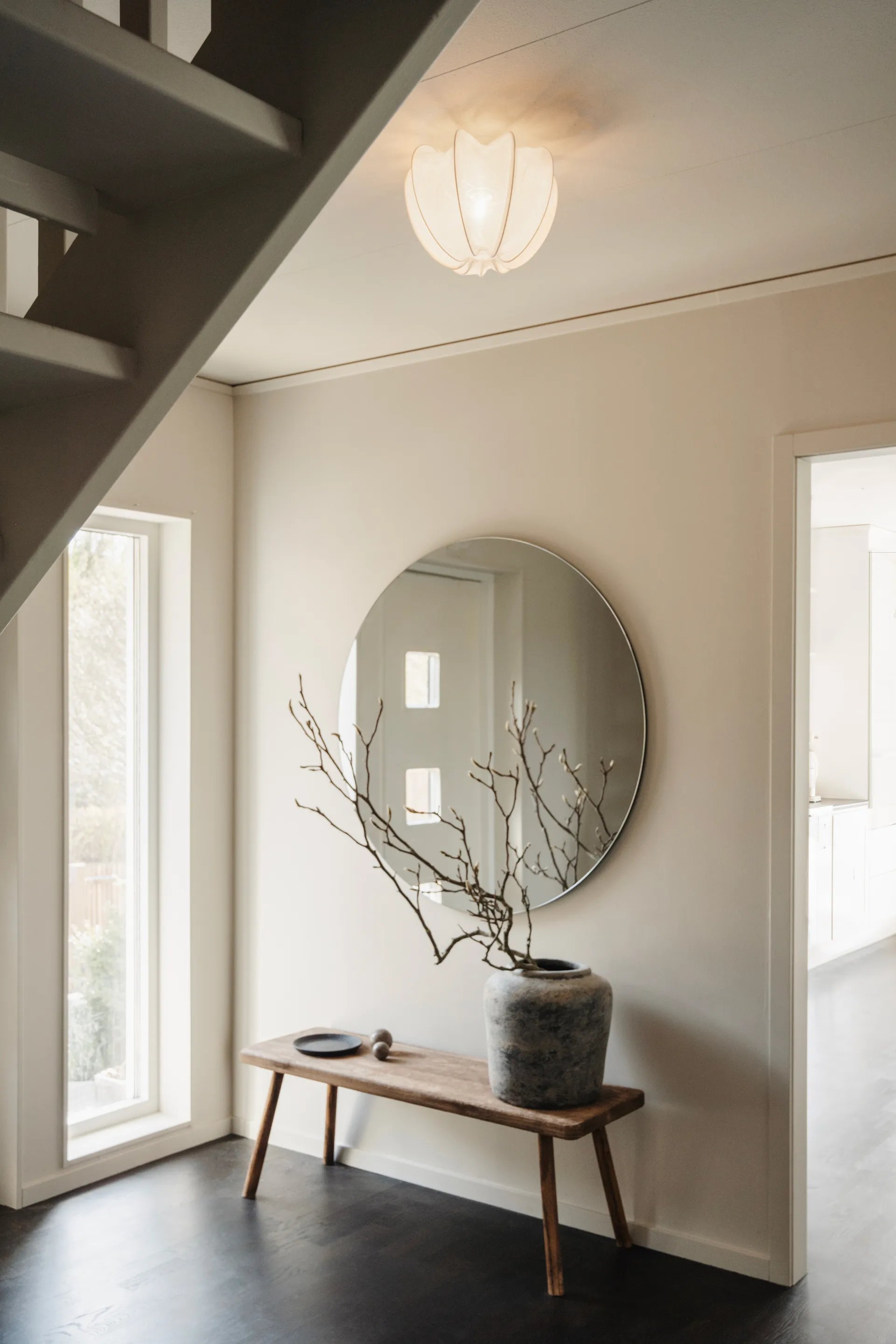 Plafón mini Anna Ø30 cm, White linen Watt & Veke