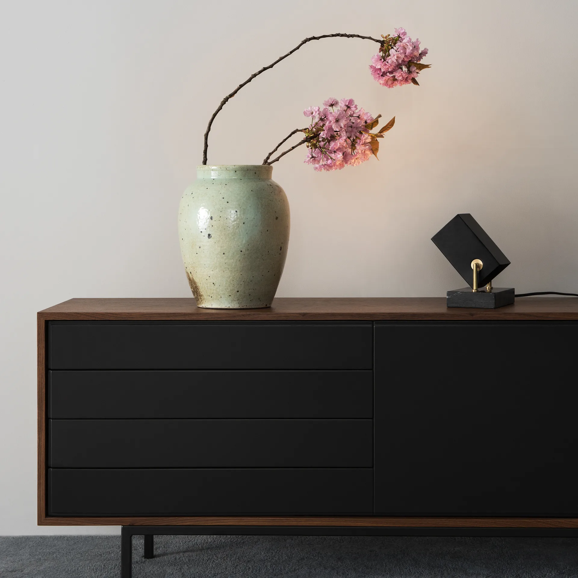 Spotlight de suelo Box, negro mate Watt & Veke