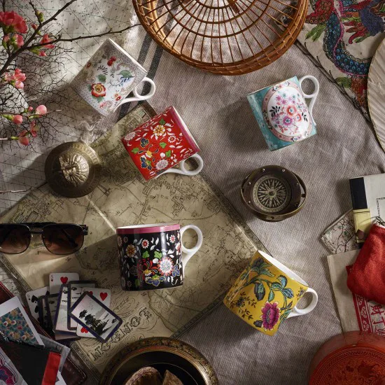 Mug Wonderlust pequeño, rococo flowers Wedgwood