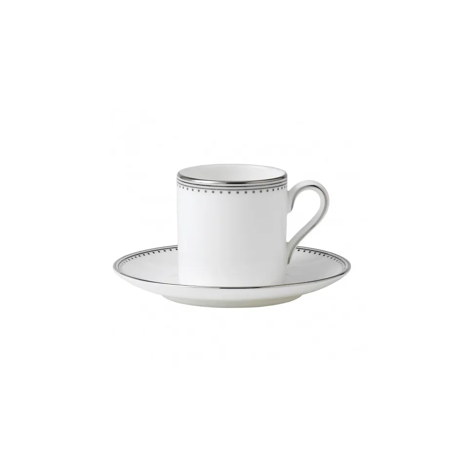 Platillo para taza espresso Vera Wang Grosgrain, blanco Wedgwood