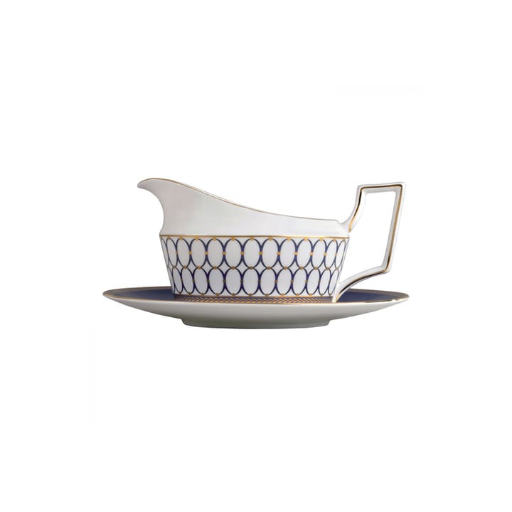 Plato para jarra para salsa Renaissance Gold, azul Wedgwood