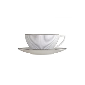 Plato para taza de té grande Pinstripe - blanco - Wedgwood