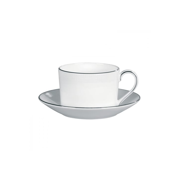 Plato para taza de té Vera Wang Blanc Sur Blanc - blanco - Wedgwood