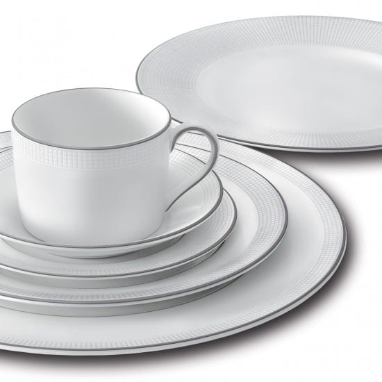 Plato para taza de té Vera Wang Blanc Sur Blanc, blanco Wedgwood