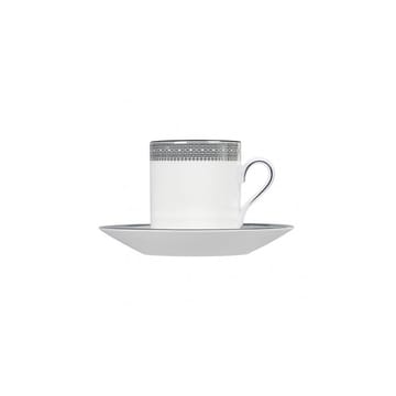 Plato para taza espresso Vera Wang Lace Platinum  - blanco - Wedgwood