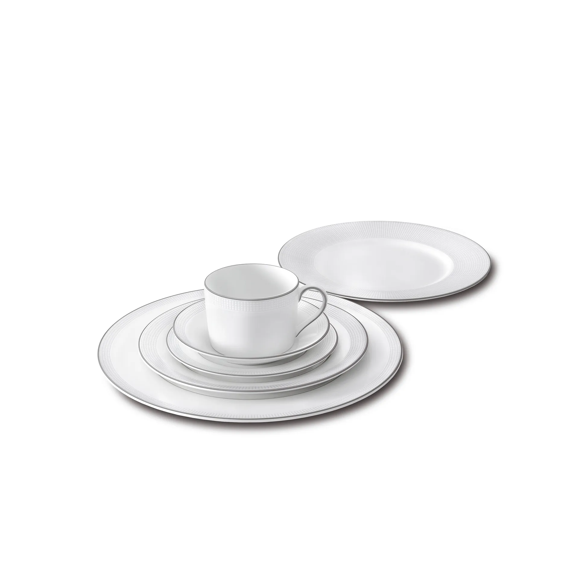 Plato taza espresso Vera Wang Blanc Sur Blanc, Ø12,5 cm Wedgwood
