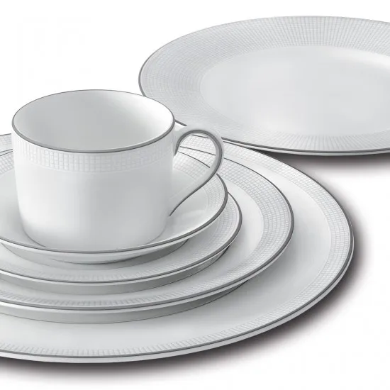 Plato Vera Wang Blanc Sur Blanc, Ø 20 cm Wedgwood