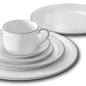 Plato Vera Wang Blanc Sur Blanc - Ø 20 cm - Wedgwood