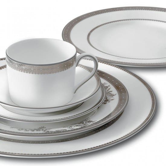 Plato Vera Wang Lace Platinum, Ø 27 cm Wedgwood