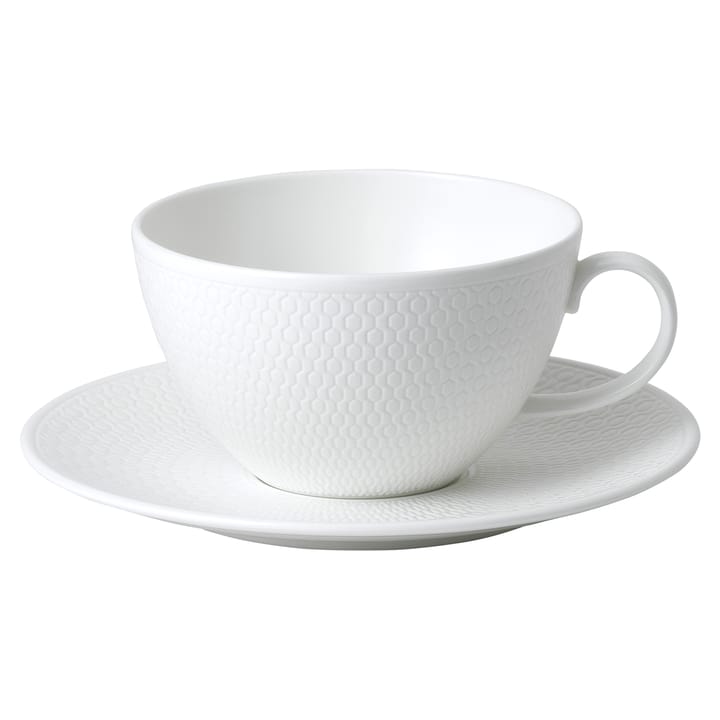 Taza de té con plato Gio  - blanco - Wedgwood