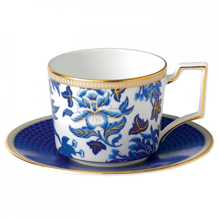 Taza de té con plato Hibiscus  - floral - Wedgwood