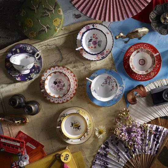 Taza de té pequeña y platillo Wonderlust, midnight garden Wedgwood