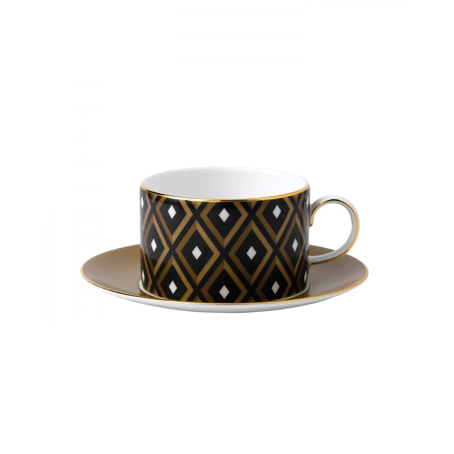 Taza de té y platillo Arris, geometric Wedgwood