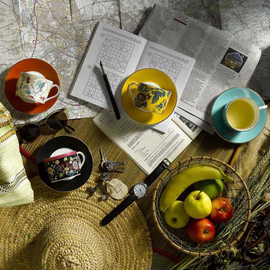 Taza y platillo Wonderlust, yellow tonquin Wedgwood