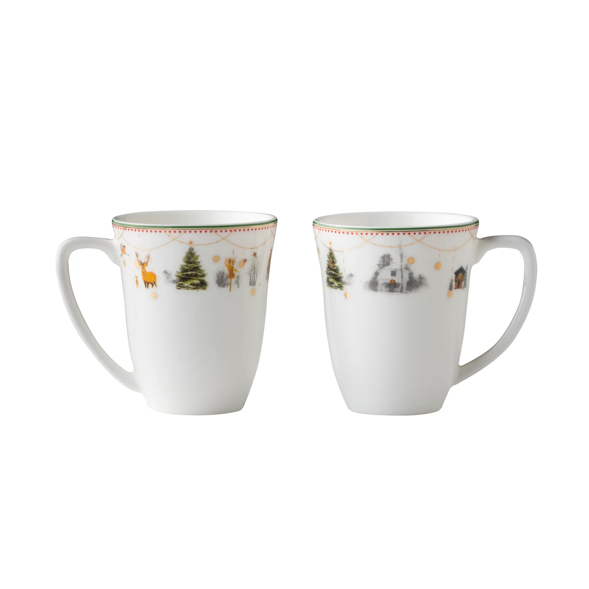 2 Tazas de vino caliente Julemorgen, blanco-multi Wik & Walsøe