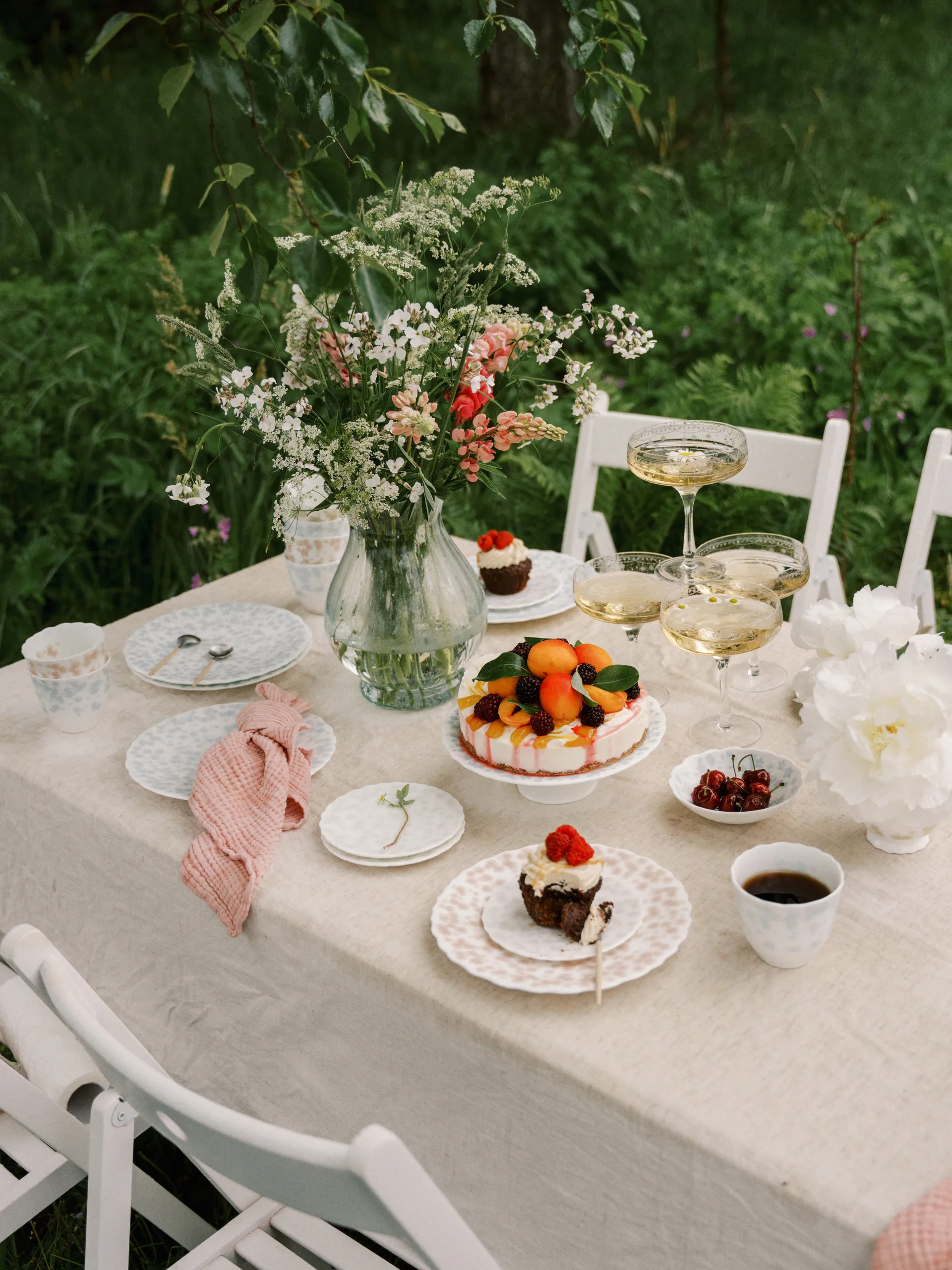 2 Tazas Slåpeblom 20 cl, Azul Wik & Walsøe
