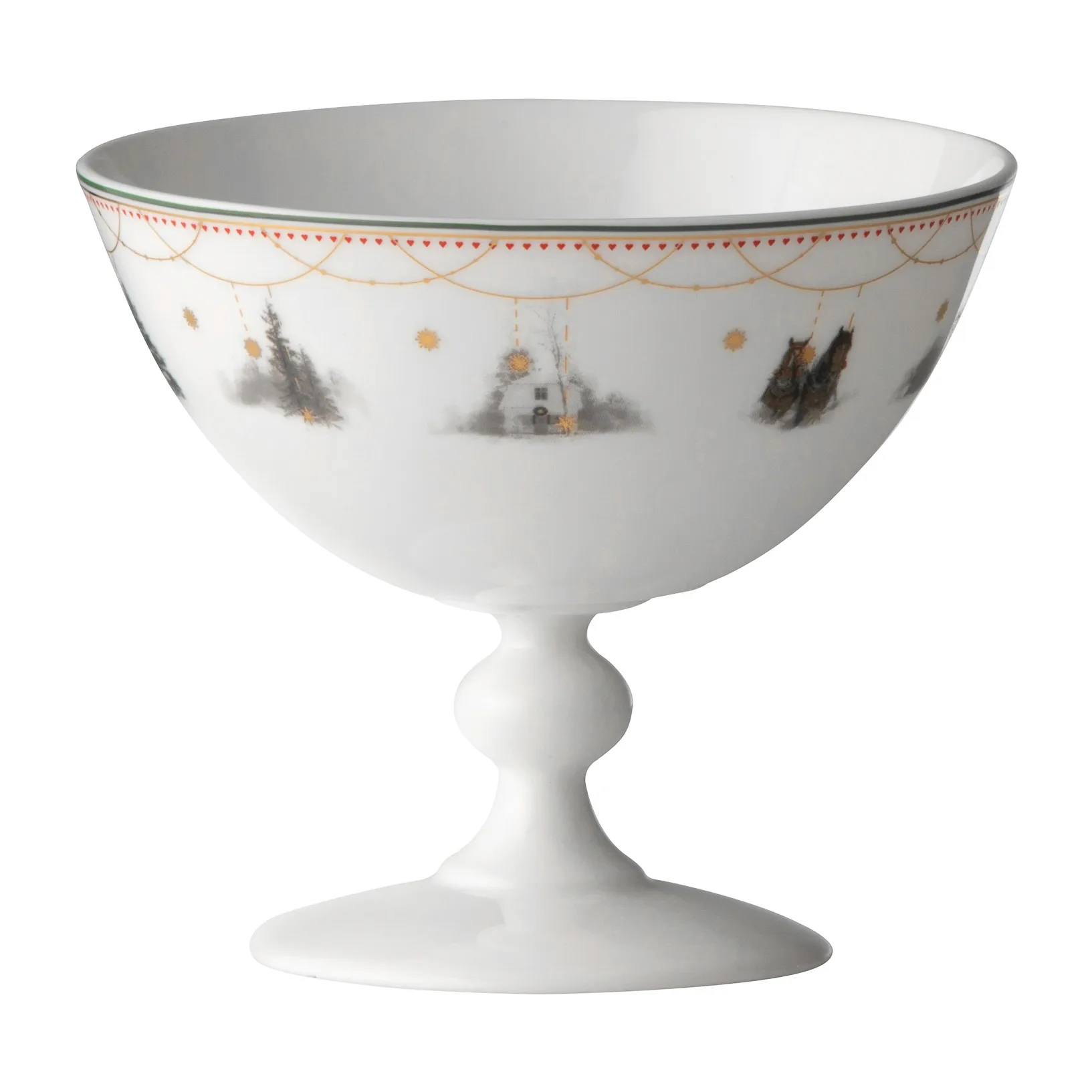 Bol con pie Julemorgen Story, Ø13 cm Wik & Walsøe