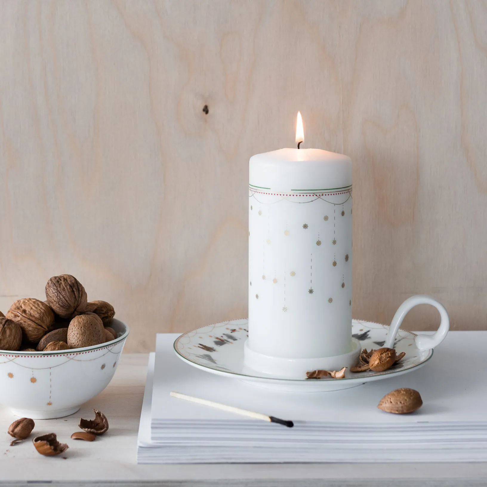 Candelabro Julemorgen Story, blanco Wik & Walsøe