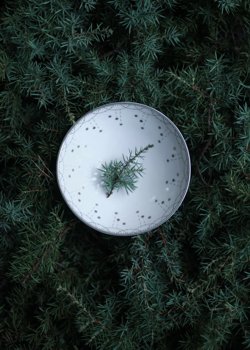 Cuenco pequeño Julemorgen Garland Ø12 cm, 2 unidades, Blanco Wik & Walsøe
