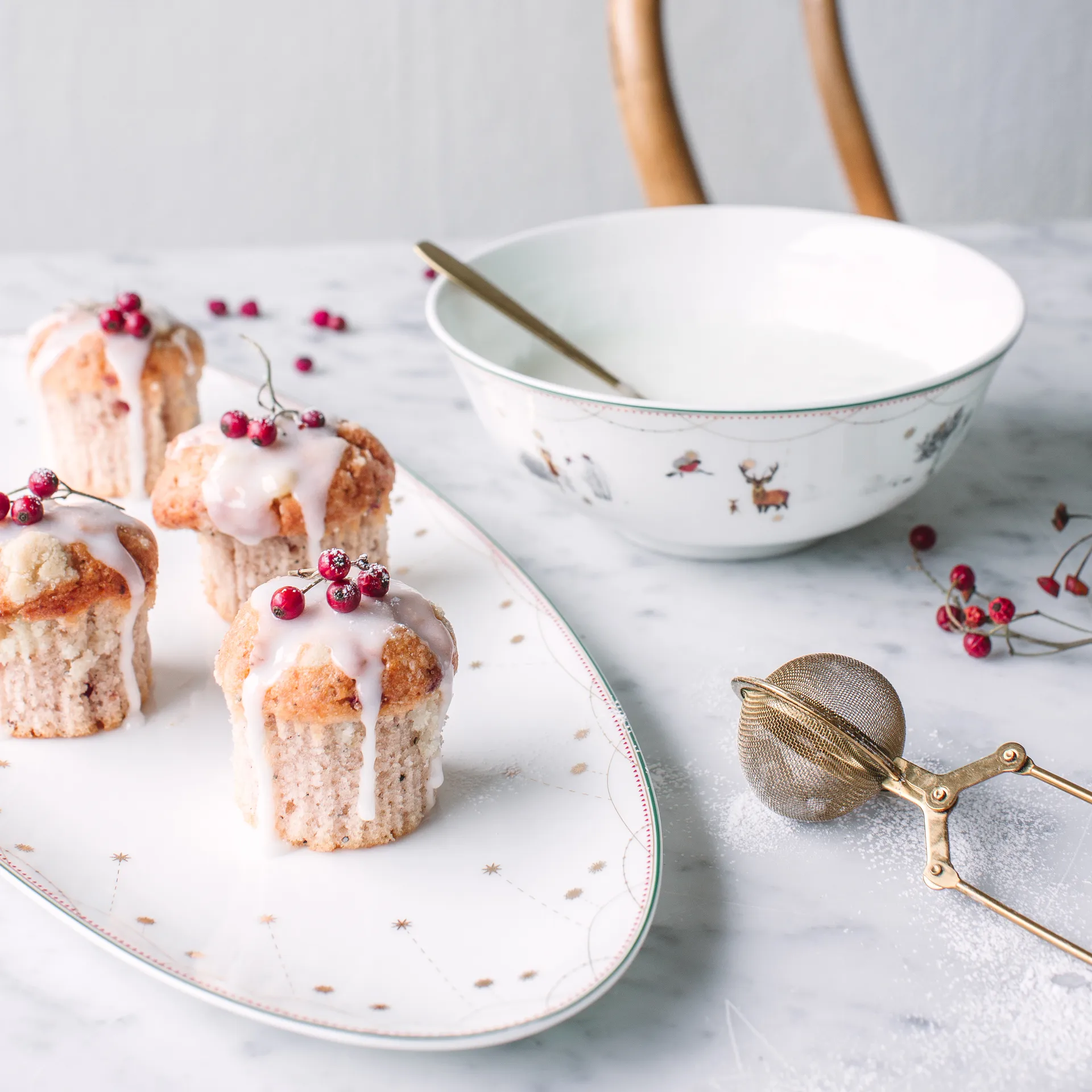 Fuente de servir ovalada Julemorgen, 41 cm Wik & Walsøe