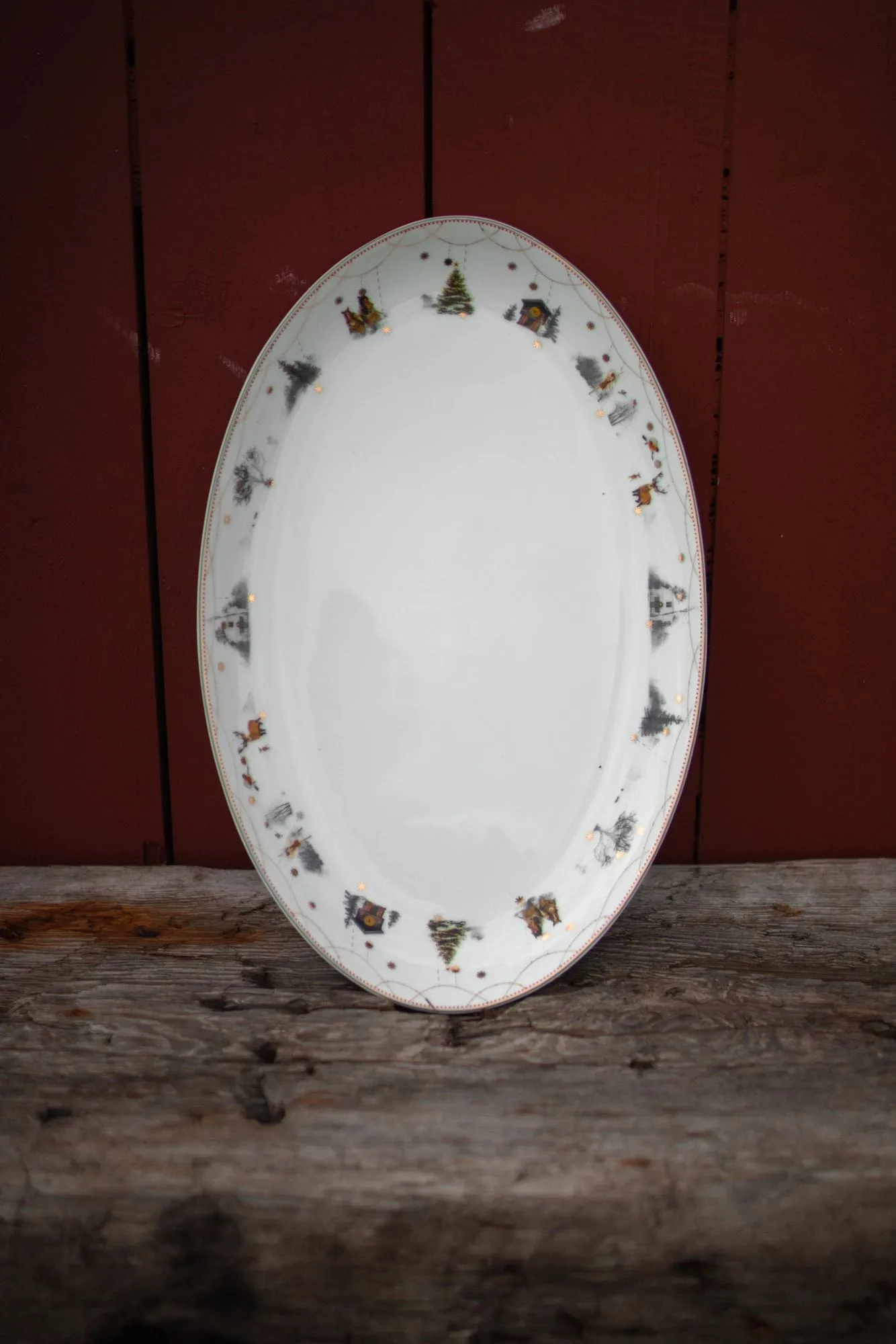 Fuente ovalada Julemorgen Story, 39 cm Wik & Walsøe